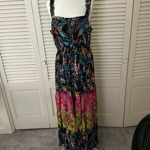 NWT Johnny Was Multicolor Maxi Dress Mirko empire waist size XL bohemian vibe